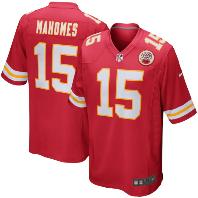 mens nike patrick mahomes red kansas city chiefs game player jersey